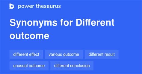 outcome synonym|different outcome synonym.